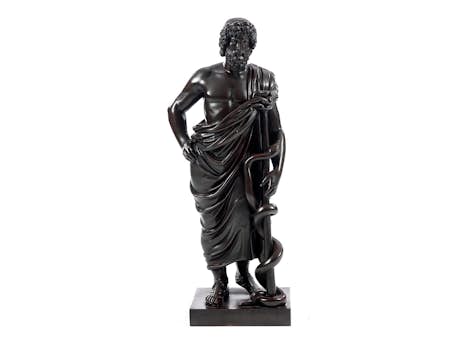 Bronzefigur des Asklepios, dem Gott der Heilkunst und der Ärzte